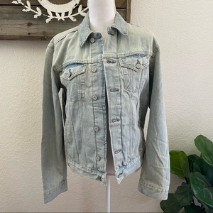 GAP Women's Blue '90s Icon Denim‎ Jacket Sunbleach size Small